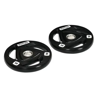 SPORTNOW Olympic Weight Plates for 2'' Barbell Bar with Tri Grips, x 10kg