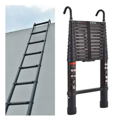 3.8M Telescopic Ladder with Hook Aluminum Extension Ladder for Multipurpose