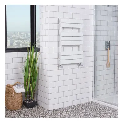 Juva x 500mm White Flat Panel Heated Towel Rail