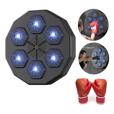 Wall Mounted Music Boxing Machine Punching Pad LED Lighted Training Electronic