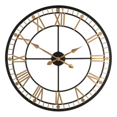 Skeleton Wall Clock, Metal - Gold, x cm