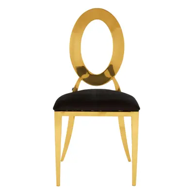 Premier Housewares Sarita Stackable Gold Frame Dining Chair