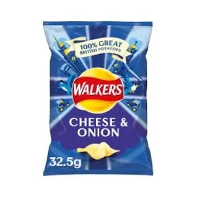 Walkers Cheese & Onion Crisps 32.5g (32 x 32.5g)