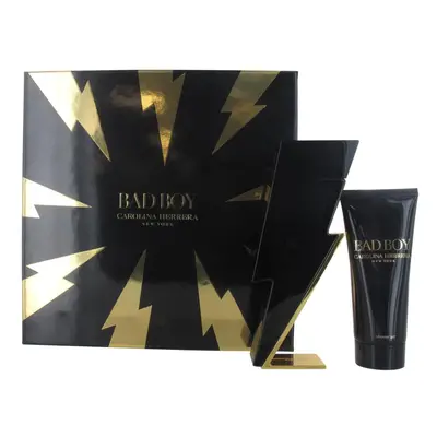 Carolina Herrera Bad Boy Gift Set 100ml EDT Spray + 100ml Shower Gel