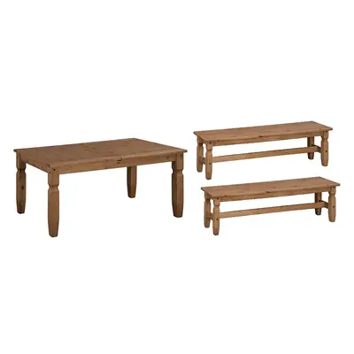 Mercers Furniture Corona 5'0 Dining Table and 2x 4'0 Benches