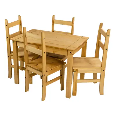 Corona Dining Table and Chairs Budget Set Mexican Pine Furniture