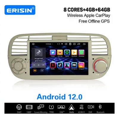 Octa-Core Android Car Stereo For Fiat DAB+ Satnav Radio CarPlay Android Auto DSP Bluetooth 5.0 W