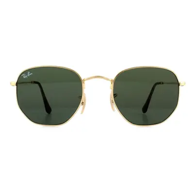 Ray-Ban Sunglasses Hexagonal 3548N Gold Green G-15