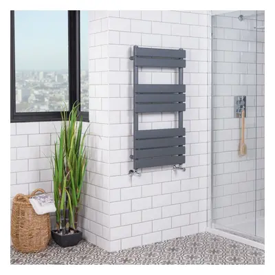 Juva x 500mm Sand Grey Flat Panel Heated Towel Rail