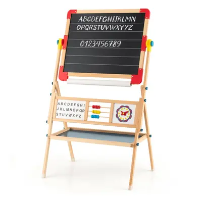 3-in-1 Kids Wooden Art Easel Adjustable Standing Easel Kids Art Easel