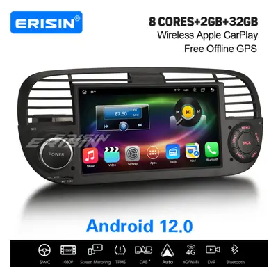 8-Core Android Fiat 2008-2015 CarPlay DAB+ Satnav 4G WiFi OBD2 DVB-T Bluetooth DVR Car Stereo