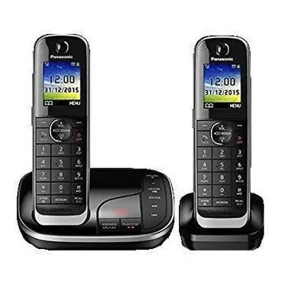 Panasonic Twin Handset Cordless Phone + Nuisance Call Blocker LCD Colour Display