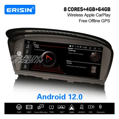 8.8" IPS Android 12.0 64GB Car Stereo CarPlay DAB+ Sat Nav For BMW 3er E90 E91 E92 E93 5er E60 E