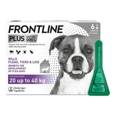 FRONTLINE Plus Flea & Tick Treatment for Large Dogs (20-40 kg) - Pipettes