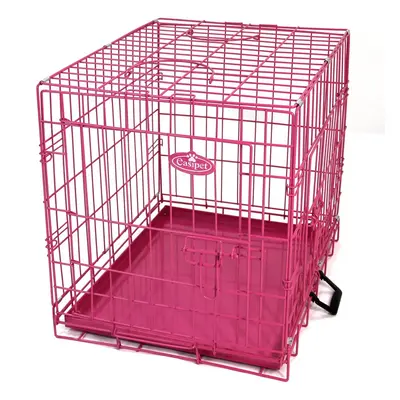 Dog Puppy Metal Training Cage in Pink 42in Actiaspet