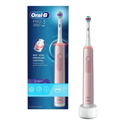 Oral B PRO3 3D White Pink Electric Toothbrush