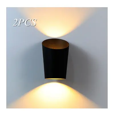 2PCS Modern Led Wall Light Black Nordic Simple Wall Lamp Retro Wall Sconce Vintage Metal Wall Li