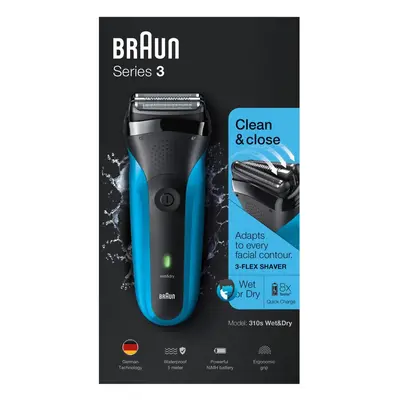 Braun Series 310 Wet & Dry Electric Shaver, Rechargeable Men's Electric Razor