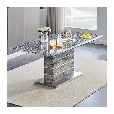 Parini Small Extending Dining Table In Melange Marble Effect