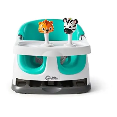 Baby Einstein Dine & Discover Multi-Use Booster Feeding & Floor Activity Seat with Self-Storing 