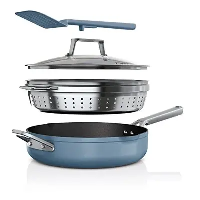 Ninja Foodi 9-in-1 PossiblePan [CW102BLUK] ZEROSTICK Technology, Integrated Steamer/Strainer & S