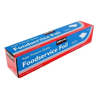 Kirkland Signature 45cm x 100m Heavy Duty Super Premium Quality Foodservice Aluminium Foil (pack