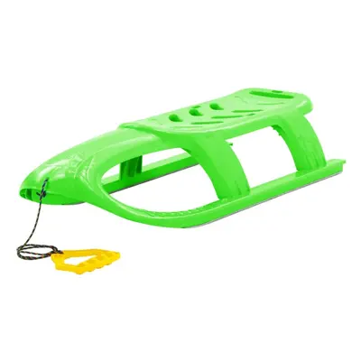 vidaXL Sledge for Children Green Polypropylene Toboggan Ski Sleigh Snowracer