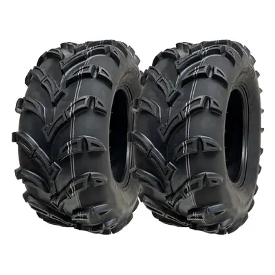 25x10.00-12 ATV Quad Tyres 6ply Wanda P377 E-Marked Road Legal 50J (Set of 2)