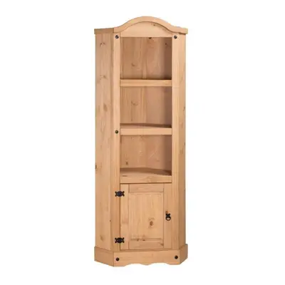 Corona Corner Display Unit Bookcase Solid Pine Furniture