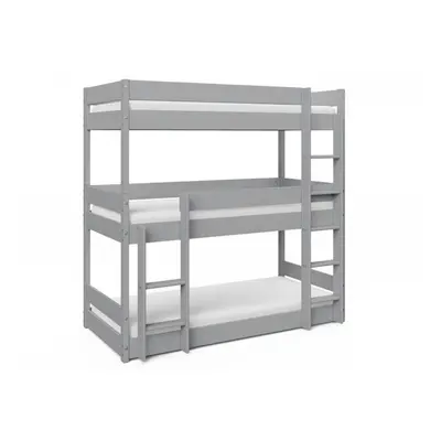 Kennedy Triple Bunk Bed Kids High Sleeper, Grey