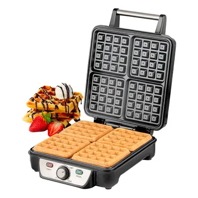 Geepas 1100W Waffle Maker Slice Non-Stick Electric Belgian Waffle Deep Cooking Plates Square