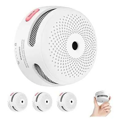 X-Sense Mini Smoke Alarm, 10-Year Battery Fire Alarm Smoke Detector with LED Indicator & Silence