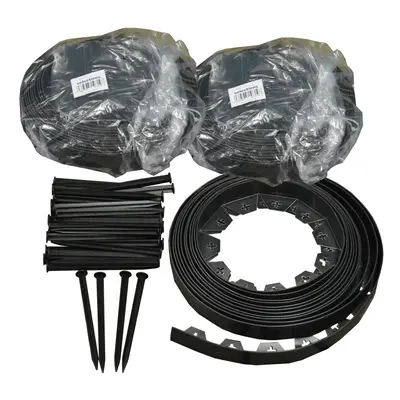 Flexible Plastic Garden Edging with Pegs (30m)