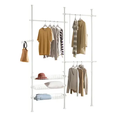 SoBuy FRG34-Wï¼Telescopic Wardrobe Hanging Rail