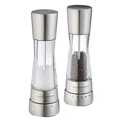 Cole & Mason Gourmet Precision Derwent Salt and Pepper Mill Gift Set, Acrylic and Stainless Stee