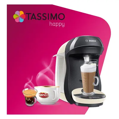 Tassimo by Bosch Happy TAS1007GB Pod Coffee Machine - Black / Cream