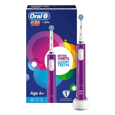 Oral-B Junior Kids Electric Toothbrush Rechargeable for Children Aged 6+, Purple