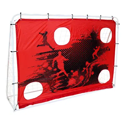 Charles Bentley 3-in-1 Target Shot Steel Frame Football Goal & Net Portable