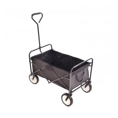 Oypla Black Heavy Duty Foldable Garden Festival Trolley Folding Cart Wagon Truck Wheelbarrow