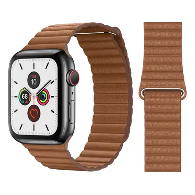 Apple Leather Loop Watch Strap (44mm) - Medium - Saddle Brown