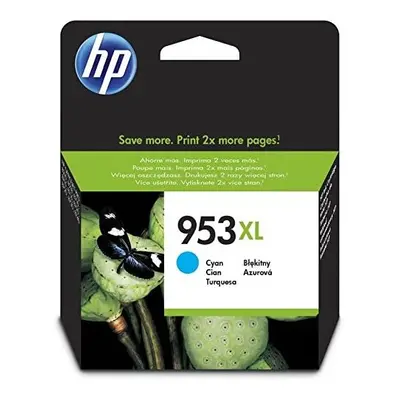 HP F6U16AE 953XL High Yield Original Ink Cartridge, Cyan, Single Pack