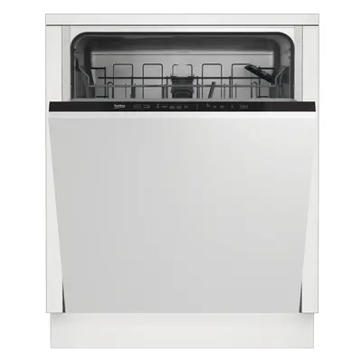 Beko Fully Integrated Standard Dishwasher - Black with Fixed Door Fixing Kit - E Rated