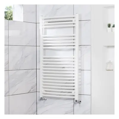 Fjord x 600mm Curved White Heated Towel Rail