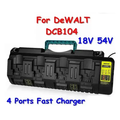 For DeWalt DCB104 18v 54v Flexvolt XR Four Port Li-ion Fast Battery Charger