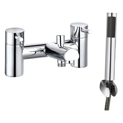 Modern Chrome Bath Shower Mixer Tap with Hand Held Shower Head Set