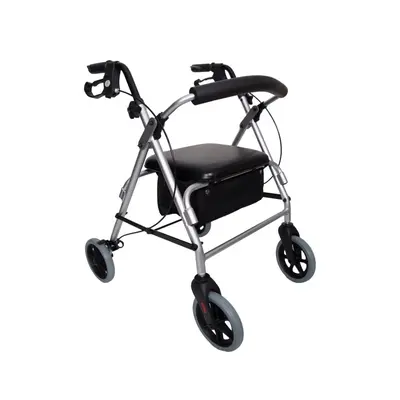 Angel Mobility Four wheel Lightweight Folding Rollator Zimmer Walking Frame with Seat