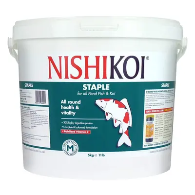 Nishikoi Staple Complete Food for Koi and Pond Fish - Medium Pellets - 5kg