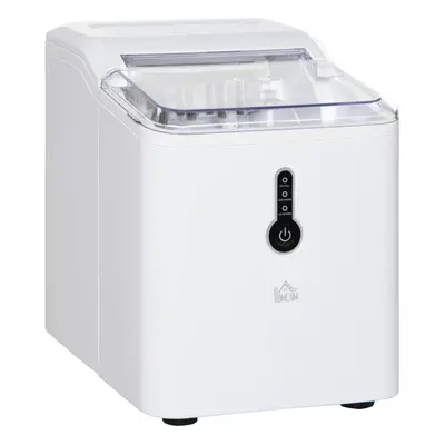 HOMCOM 12kg Ice Maker Machine Counter Top Home Drink Equipment w/ Basket White