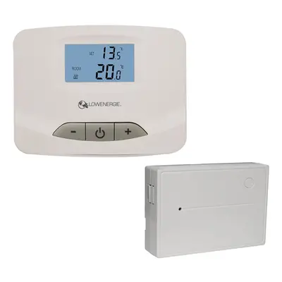 Lowenergie Digital Wireless Programmable Room Thermostat RF Stat day Heating Timer Energy Saving