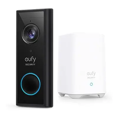 eufy Security, Video Doorbell 2K (Battery-Powered) with HomeBase, 2K HD, No Monthly Fee, On-Devi